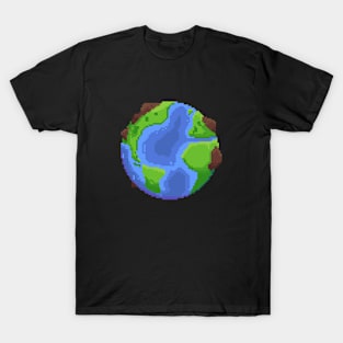 Pixel Art - World Globe Collection T-Shirt